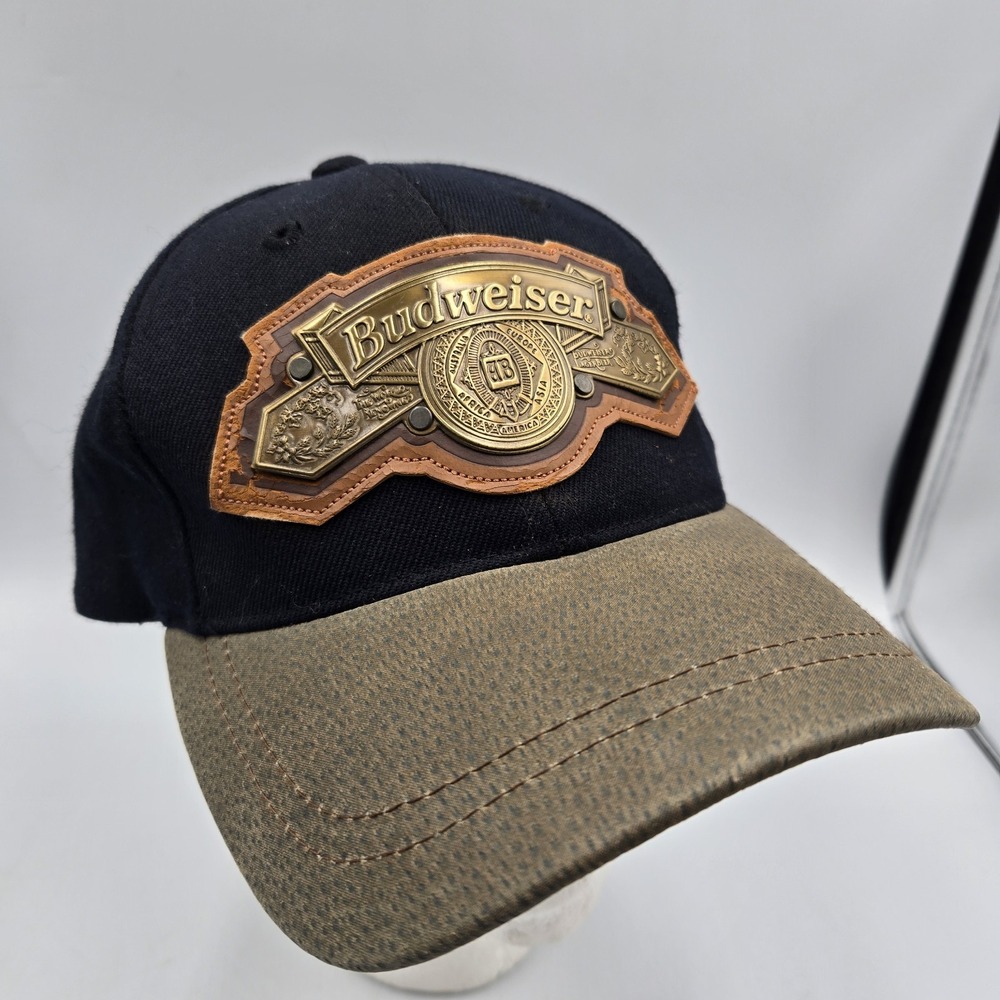 Budweiser Anheuser Busch‎ Cap Hat Strap Back 8565/10000 Metal Logo  Vtg 1994